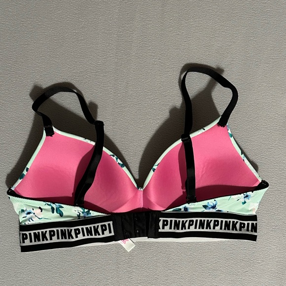 PINK Victoria's Secret Floral Bra - Mint and Black - Picture 2 of 2